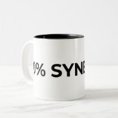 0% Synergy Typographic Minimalist  ツートーンマグカップ (正面左)