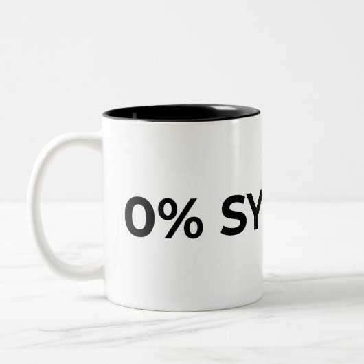 0% Synergy Typographic Minimalist  ツートーンマグカップ (左)