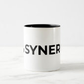 0% Synergy Typographic Minimalist  ツートーンマグカップ (中央)