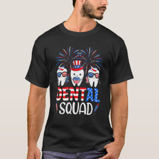 0 Tooth Dental Squad 4th Of July Dental Assistant Tシャツ