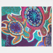 0riginal原生の芸術の60x80カメ毛布 フリースブランケット (正面(横))