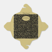 0th Birthday Party金ゴールド/黒い数字パターン フェイバーボックス (折り畳みなし)