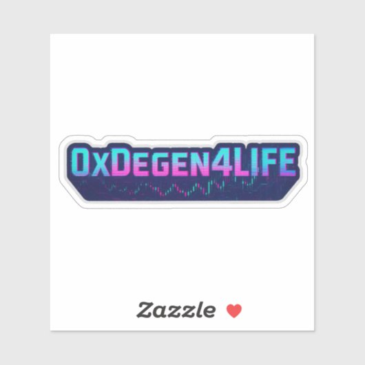 0xDegen4Life Cyberpunk Crypto Vinyl Sticker シール (シート)