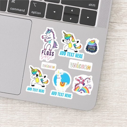 1角獣 ユニコーン 可愛おもしろいいかわいい ダブ絵文字 8 シール Zazzle Co Jp