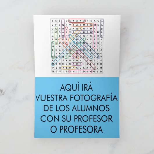 1º dame nombres y foto 656732214. Amor letras. N カード (内部)