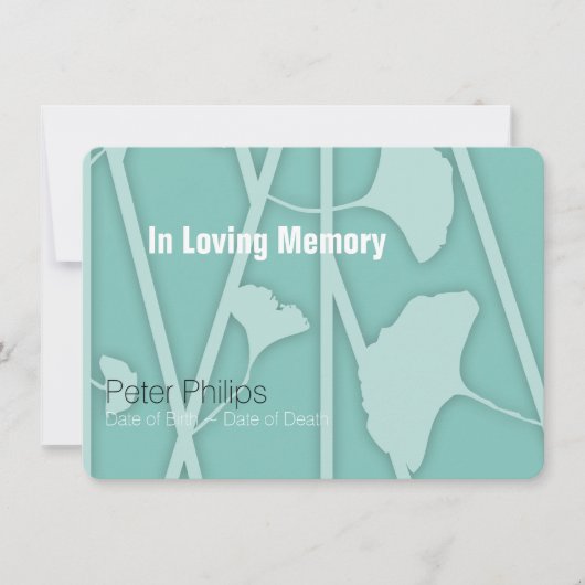 1あなたの背景色の告別式を選んで下さい 招待状 (正面)