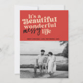 1おもしろい枚のモダン写真クリスマスホリデーカード シーズンカード (正面)