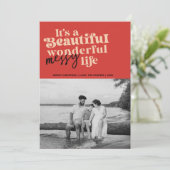 1おもしろい枚のモダン写真クリスマスホリデーカード シーズンカード (スタンド正面)