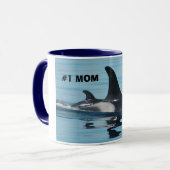 #1お母さんのシャチかシャチのマグ マグカップ (正面左)