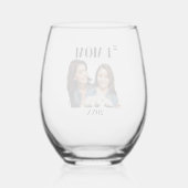 #1お母さん/フォトステムレスワイングラス ステムなしワイングラス (裏面)