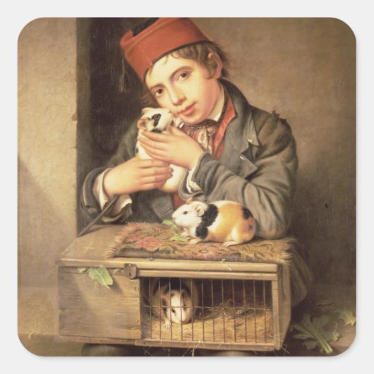 1お気に入りの月 スクエアシール (正面)