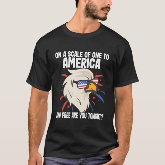 1からアメリカまでのスケールであなたの自由度は？ トーニ Tシャツ (正面)