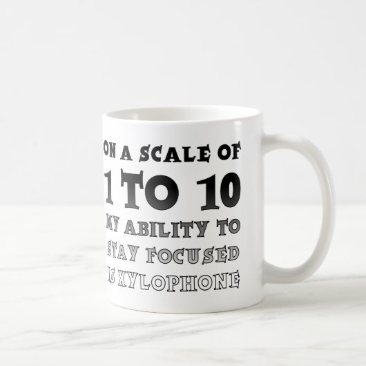 1から10までの集中力バラエティマグ コーヒーマグカップ (右)