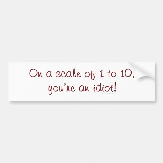 1から10バンパーステッカーの尺度で バンパーステッカー (正面)