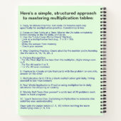 1から12の掛け算の表を覚えよう | タイムステーブル ノートブック (裏面)