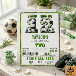 1から2歳になりました サッカー - オールスター 2歳の誕生日 招待状