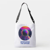 1かわいらしトートバッグに宇宙2を抱き込む クロスボディバッグ (裏面)