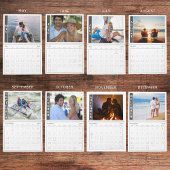1かモダン月に1枚の写真と表紙のコラージュ カレンダー
