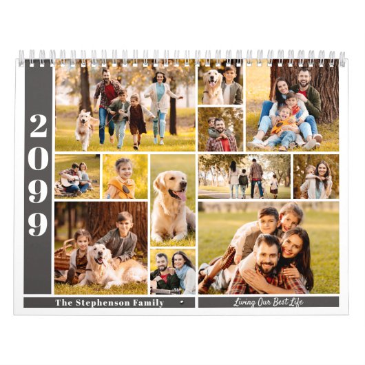 1かモダン月独身の当たりの写真とコラージュの表紙 カレンダー (カバー)