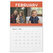 1か月に2枚の写真モダンオーガニック抽象芸術 カレンダー (2月 2026)