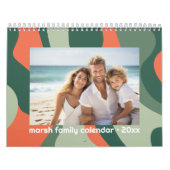 1か月に2枚の写真モダンオーガニック抽象芸術 カレンダー (カバー)