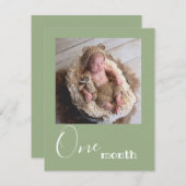 1か月の写真の最初の誕生日バナーカード (正面/裏面)