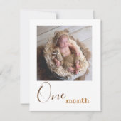 1か月の写真の最初の誕生日バナーカード (正面)