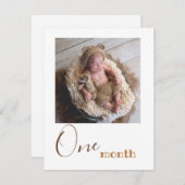 1か月の写真の最初の誕生日バナーカード (正面/裏面)