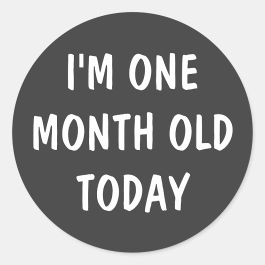 1か月の古いベビー ラウンドシール (正面)