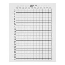 1か月の日毎のステップのログ・シート