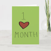 1か月の記念日 カード (正面)