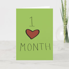 1か月の記念日 カード