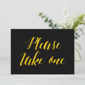 「1つお取りください」ゴールド箔風 おしゃれな結婚式看板 招待状 (スタンド正面)