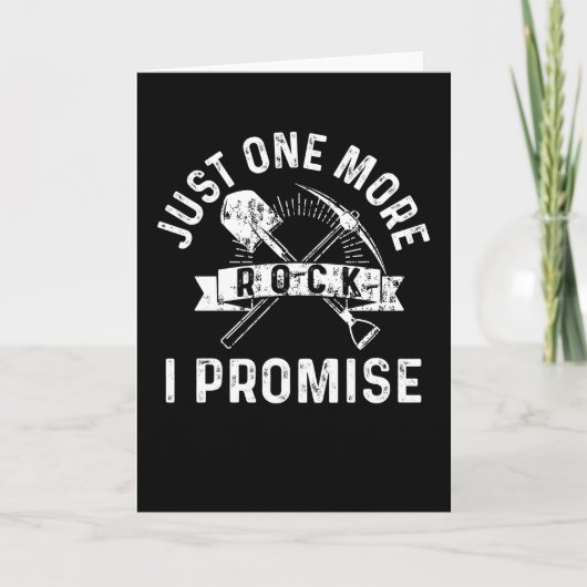 1つだけのロック私は地質学のギフトを約束 カード (正面)