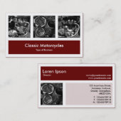 1つと3つの写真-暗いあずき色 名刺 (正面/裏面)