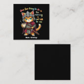 1つのおもしろいが私と話さないこと スクエア名刺 (正面/裏面)