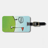 1つのおもしろいなゴルフ・ボールの穴、ゴルファーのギフト ラゲッジタグ (正面横)