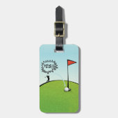1つのおもしろいなゴルフ・ボールの穴、ゴルファーのギフト ラゲッジタグ (正面縦)