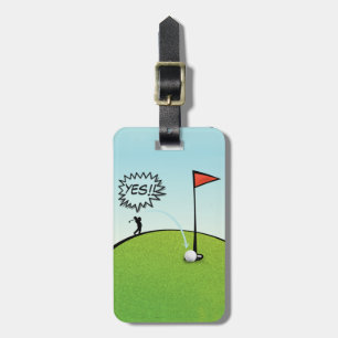 1つのおもしろいなゴルフ・ボールの穴、ゴルファーのギフト ラゲッジタグ
