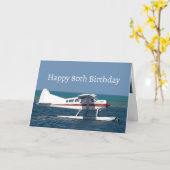 1つのおもしろいモデル90番目のカードからのヴィンテージブッシュ飛行機 カード (黄色い花)