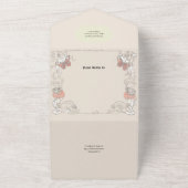 1つのお洒落結婚式の招待でフォレスト オールインワン招待状 (外側)