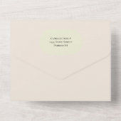 1つのお洒落結婚式の招待でフォレスト オールインワン招待状 (裏面)