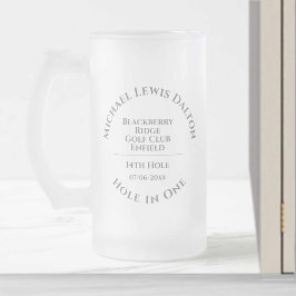 1つのかすみガラスのビアマグのゴルフの穴 フロストグラスビールジョッキ