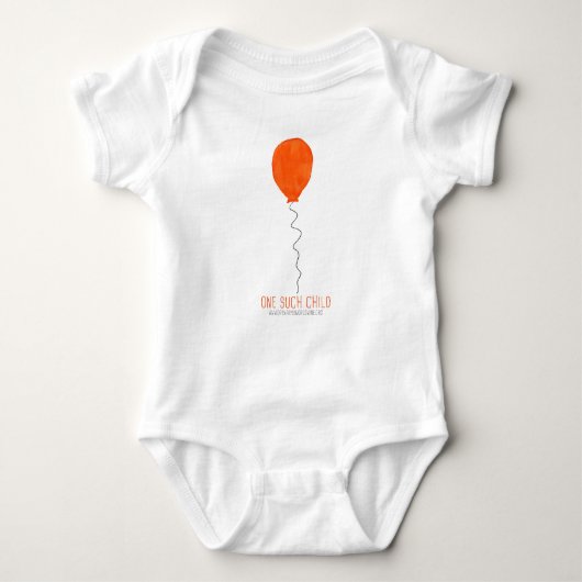 1つのそのような児童の赤い気球 ベビーボディスーツ (正面)