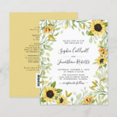 1つのひまわり葉の予算結婚すべて (正面/裏面)