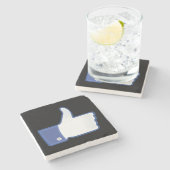 1つのように、黒い ストーンコースター (横)