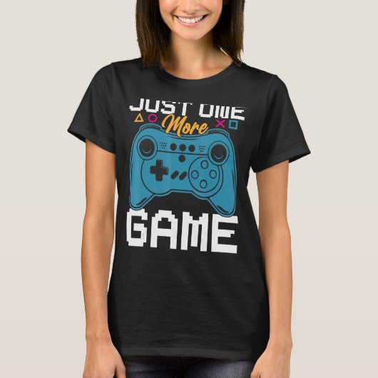 1つのより多くのゲームのビデオゲームコントローラゲーマーキ Tシャツ (正面)