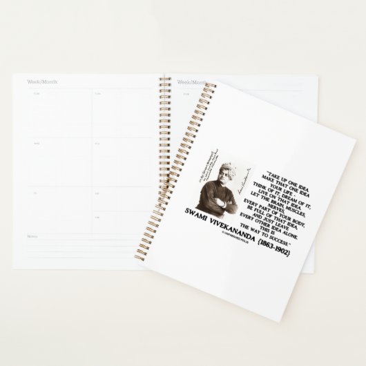 1つのアイディアを取り上げるそのアイディアあなたの生活引用文 プランナー手帳 (ディスプレー)