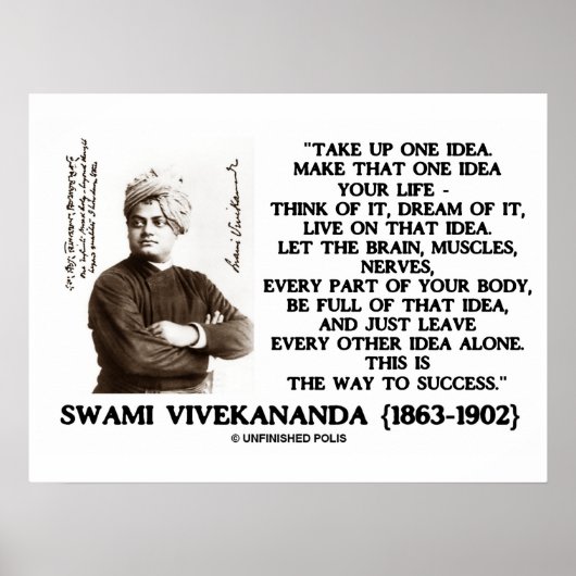 1つのアイディアを取り上げるそのアイディアあなたの生活引用文 ポスター (正面)