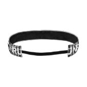 1つのアップ走バンド走白黒 アスレチックヘッドバンド (裏面)